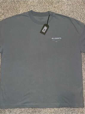 AllSaints Men's Crew Neck Tee in Slate